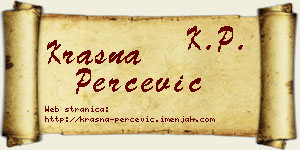Krasna Perčević vizit kartica